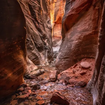 a close up of a canyon